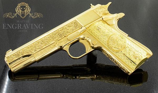 Золотой пистолет Colt 1911